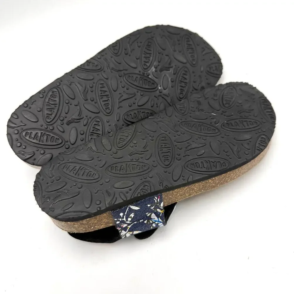 Plakton Girls Gladiator Sandals US 1-2 Child EU 32 Blue Floral Glitter Spain